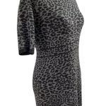 Calvin Klein  Gray Animal Print Bodycon Sweater Dress Women's Size Small | H1-636 Photo 1