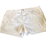 Southern Tide Hayes Jean Short 31X3” Distressed Folded Raw Hem White Stretch Photo 3