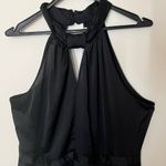 Rachel Rachel Roy Black Dress High Keyhole Neckline Halter Top Flowy Midi 14 Photo 3