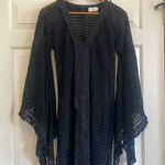 VMT $550 Caftan Maxi Dress Black S Small Veronica Toub Whimsy Witchy Goth Photo 2