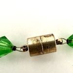 Green beaded rhinestone cross necklace Photo 6