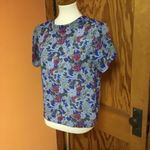 Vintage 80s floral blouse Size M Photo 7