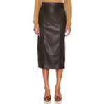 Enza Costa Soft Faux Leather Trouser Skirt in Espresso 2 Medium Womens Vegan Brown Photo 10