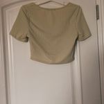 SheIn Sage Green Crossover Top Photo 1