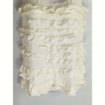 J.Crew  Layering Cream Tiered Ruffle Sequin Scoop‎ Neck Tank Top Blouse Size XS Photo 4