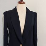 ZARA  Women Elegant Black Gold Button Long Shoulder Pads Lapel Collar Blazer M Photo 6