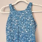 Patagonia  Magnolia Spring High Neck A-Line Athleisure Built-in Bra Dress Blue S Photo 2