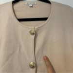 J.Crew  Giselle Cardigan Blazer Jacket Merino Cotton Womens Large Cream Photo 6