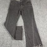 Pilcro and The Letterpress Jeans Womens 32x26.5 Black High Rise Flare Fray Hem Photo 0