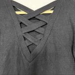 1. State ‎ Elegant Black Ribbed Long Sleeve Top Versatile Casual Chic Size S Photo 4