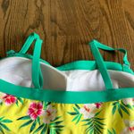 Lands' End Womens Yellow Green Pink Floral Tankini Swim Suit Top Plus Size 16 Photo 4
