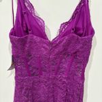 MORGAN AND CO. Women's Juniors Long Lace Corset Prom Dress Magenta Size 3 Purple Photo 8