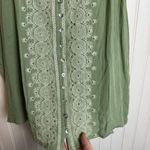 Shyanne  Green Embroidered Crop Swing Top Sleeveless G8 Photo 2