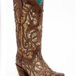 Corral  brown and gold glitter boots Photo 6