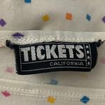 Vintage 80s Boxy T Shirt Top M White Square Dots Pockets Short Sleeve Size M Photo 6