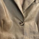 Bagatelle  New York Tan Faux Leather Cropped Blazer Jacket // Size Medium Photo 5