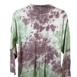 Free People  We The Free XS Tie Dye Long Sleeve T Shirt Green Pink Boho Photo 3
