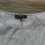 Lafayette 148 NY Striped Women's Top with Tie Sleeves Large Navy & White Blouse Photo 2