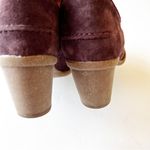 Clarks Unstructured Dark Purple Suede Penny Loafer Size 8.5 Rubber Heel Academia Photo 6