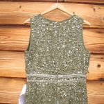 Mac Duggal  93603 Womens Green SEQUINED HIGH NECK SLEEVELESS COLUMN GOWN Dress Photo 10