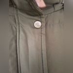 Ralph Lauren  Army Green Faux-Trim Hooded Puffer Coat, Pull Waist, Fur Hood;  L Photo 2