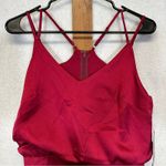 Lulus Lulu’s On The Floor Fuchsia Satin Sleeveless Ruffle Mini Dress Size S Photo 3