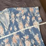 JODIFL  Blue Floral Blouse Size Medium Oversized Lightweight Boxy Boho Photo 5