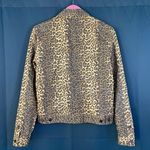 Anthony Thomas Melillo ATM Leopard Button Front Denim Jacket Photo 4