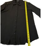 Forever 21 Women Size Medium Button Up Shirt Studded Lightweight Black #14-85E Photo 4