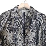 Chico's Womens S 100% Silk Animal Print Open Front Blazer Photo 2