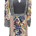 Mystree Dress Patchwork Velvet front Fall boho peasant gypsy festival sz M Photo 0