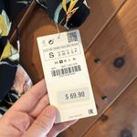 ZARA  kimono black floral vneck open back jumpsuit NWT Photo 6