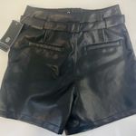 Bagatelle  Faux‎ Leather Edgy Paper Bag Waist Shorts Photo 1