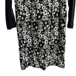 Worth Black White Floral Embroidered Sheer Long Sleeve Sheath Dress Size 10 Photo 6