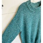 Old Navy Oversized Crewneck Sweater Teal Blue Marl - M Excellent Photo 8