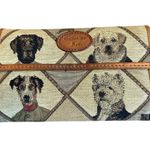 Goblelins Art Vintage Dog Wallet Diamond Leather Checkbook Size Large Many Slots White Photo 0