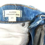 Madewell  Classic Straight Jeans Women’s Size 24 Blue High Rise Distressed Hem Photo 11