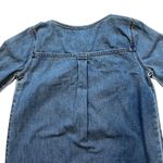 Madewell  Denim Frayed Step-Hem Dress Cascade Wash Blue, Sz S Photo 7