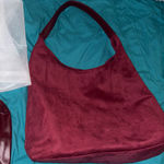 New Suede Burgundy Shoulder bag Red Photo 0