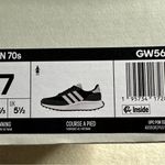 Adidas Run 70s Black and White Sneakers with Classic Stripes Photo 7