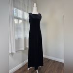 Rhapsody Vintage ‘90s  Black Velvet Square Neck Sleeveless Maxi Dress Photo 4