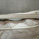 YSL Saint Laurent Niki Medium Flap Shoulder Bag in White Crinkled Leather Photo 12