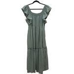 Mustard Seed Seafoam Green Smocked Ruffle Tiered Maxi Dress Photo 1