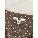 Uniqlo  Womens Dress Brown & White Polka Dot Ruffle V-Neck Casual Mini Size XS Photo 6