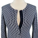 Loft Pima Cotton Square Print Knit Cardigan Photo 2