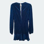 Ryse Drew Velvet Blue/ Green Bell Sleeve Cocktail Dress Size M Photo 1