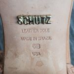 Schutz  Marlie ankle strap open toe blocked heel weaved dress sandals size 6 pink Photo 5