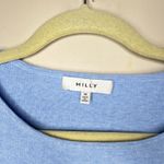 Milly  Seriously Soft Bell Bow‎ Sleeve Blue Cropped Sweater Size Medium Ties Luxe Photo 1