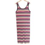 Club Monaco NWT  Dress Summer Stripes Rib Knit Midi Tank Dress Women’s Size Large Photo 3