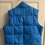 Lands' End Land’s End Women’s Blue Goose Down Snap Puffer Vest- M (8-10) Photo 8